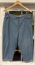 Early 1990s Cherokee denim capris embroidered sz 18 - $7.66