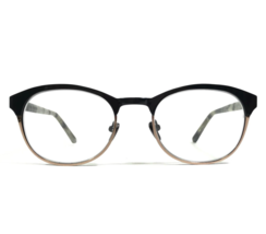 Linda Farrow Luxe Eyeglasses Frames LFL/589/8 Black Grey Gold Round 51-20-140 - £73.35 GBP