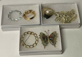 Vintage lot of brooches pins brooch see photos 6 different See Description - £6.77 GBP