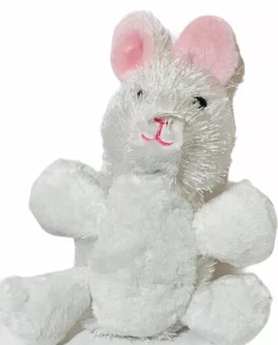 6" White Bunny Plush Stuffed Animal Webkinz by Ganz White pink ears - $14.95