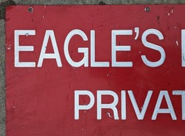 Vintage Eagle&#39;s Nest Private Tin Sign #3779 By A1 Sign - £114.52 GBP