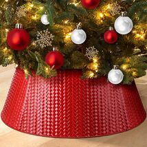 EIMMBD Metal Christmas Tree Collar Basket Skirt 28in Red - $22.63 EIMMBD Metal Christmas Tree Collar Basket Skirt 28in Red - $22.63