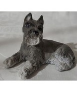 Enesco 1986 Kathy Wise Gray Schnauzer Figurine Figure Dog 4&quot; x 2 1/2&quot; - £15.73 GBP