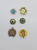 Vintage Girl Scout Pins Some Ate Discolored &amp; Various Colors Lot Of 6 - £38.87 GBP