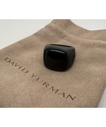 David Yurman Black Titanium Men&#39;s Onyx Signet Ring Size 14 - $961.44 CAD