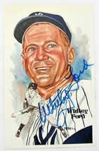 Whitey Ford New York Yankees Autographed 1981 Authentic Perez-Steele Postcard - £92.26 GBP