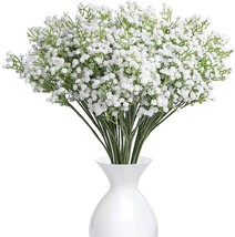 Ysber 10Pcs Baby Breath/Gypsophila Artificial Fake Silk Plants Wedding, White - £28.24 GBP