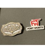 Fort Worth Stockyards &amp; FW Texas Longhorn Logo Pin Lot – Western Heritage - $19.83 CAD