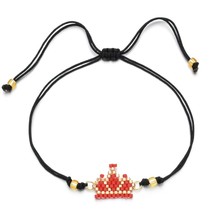 Diy Woven Rope Miyuki Seed Beads Bracelet Boho Santa Claus Elk Bracelet Simple H - £8.44 GBP