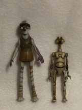 Vintage Star Wars Ody Mandrell with a Pit Droid Plastic Action Figures 1999 - £6.13 GBP