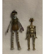 Vintage Star Wars Ody Mandrell with a Pit Droid Plastic Action Figures 1999 - £5.50 GBP