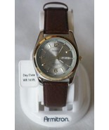 Armitron Water Resistant Watch 165’ with Leather Band Strap 20/1925GYBN - $33.24