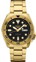 Seiko 5 Sport Automatic Men Gold Tone Watch SRPK18 - £280.88 GBP