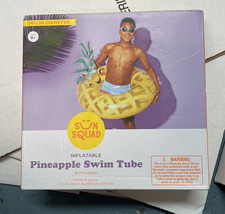Sun Squad  Inflatable Pineapple Swim Tube Pool Float - New In Box - £4.65 GBP