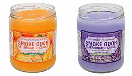 Smoke Odor Exterminator Candle Orange Lemon Splash 13 Oz with 13 Oz Lave... - £25.53 GBP