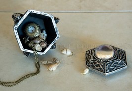 Dragon Eye Orb Claw Trinket Jewelry Stash Box Fantasy Celtic Knot Wiccan - £7.34 GBP