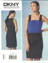Vogue 1444 DKNY Donna Karan Pleated Fan Front Dress Pattern Choose Size ... - $12.74