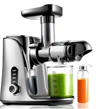 Juicer Machines AMZCHEF Slow Masticating Juicer, Juicer with Two Speed Modes - £52.03 GBP