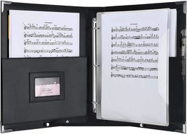 Eastar Leather Sheet Music Folder Black, 3 Rings Binder 13.5&quot; X 10.5&quot; Piano, 1 - $43.98