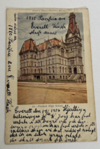 Antique Portland High School Postcard 1906 by Frank S Thayer - £11.62 GBP