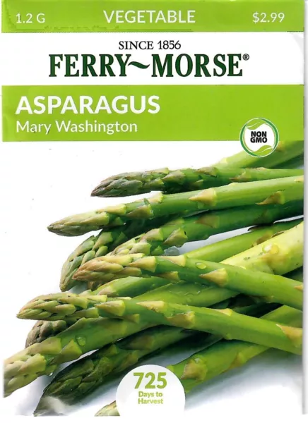 Asparagus Mary Washington So Easy Vegetable Seeds - Ferry Morse 12/24 Fresh Gard - $9.60