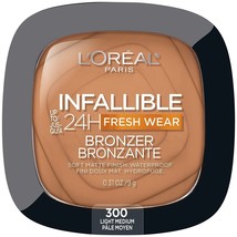Bronzer 300 Light Medium L&#39;Oréal Paris Infallible 24H Fresh Wear Matte L... - $6.79