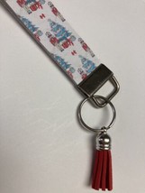 Wristlet Key Fob Keychain Faux Leather Christmas Toy Soldiers w Tassel New - £6.14 GBP