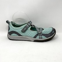 Ryka Womens Teal &amp; Gray Hook &amp; Loop Sneaker Comfort Shoe, Size 9W Wide - $21.73