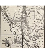 1904 Map Of Mexican War And Scott&#39;s March Into Mexico City History Print... - €23,58 EUR