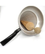 Vintage Cone Strainer Colander and Wood Pestle Tomato Apple Sauce Juice ... - $19.74