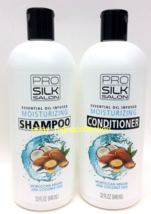 2x ProoSilkSalon Moisturizing Shampoo &amp; Conditioner Moroccan &amp; Coconut oils 32oz - £15.30 GBP