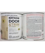 (2) Rust-Oleum Door &amp; Trim Paint Advanced Dry Satin White/Light Tint Bas... - £24.94 GBP
