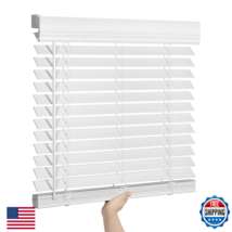 Seeye 2 Inch Faux Wood Blinds For Indoor Windows Crown Valance Cordless ... - $114.69