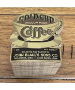 1920&#39;s - 1930&#39;s Antique Gold Cup Coffee Label John Blaul’s Sons Co Cedar... - €10,78 EUR