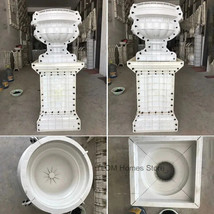 Plastic Flowerpot Mould Garden Fence Square Roman Column Concrete Cement... - $165.20+