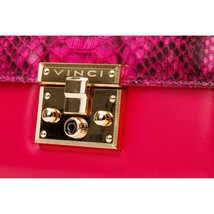 The Toskana Fuchsia Pythn Leather Handbag image 5