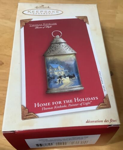 Primary image for 2003 Hallmark Keepsake Ornament Thomas Kinkade Home For The Holidays Light Up