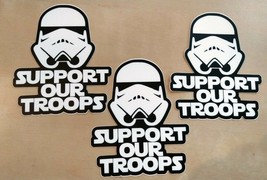 3-pack Support Our Troops Vinyl Decals - Stormtrooper Die Cut Stickers M... - £7.79 GBP