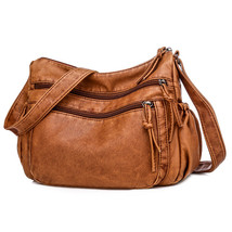 Women Soft PU Leather Crossbody Sling Bag Purse Lightweight Vintage Shoulder Bag - £19.51 GBP