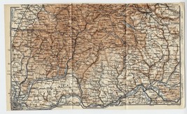 1911 Antique Map Of Southern Baden Basel Loerrach Schopfheim / Germany - £16.08 GBP