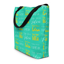 Creative Brain Concept Design Take Your Idea Aqua Blue Beach Bag - £25.60 GBP