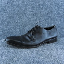 Salvatore Ferragamo  Men Derby Oxfords Shoes Black Leather Lace Up Sz 9.5 Medium - $49.49