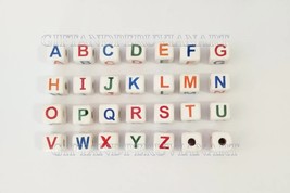 100 Ceramic Letters Alphabet Bead Cube 9mm *You choose the letters* New ... - $20.00