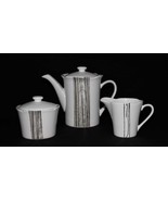 Classic Collection Platinum Series Tea Set | Teapot Sugar Bowl Creamer Set - £84.14 GBP