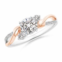 Authenticity Guarantee 
Three Stone Diamond Twisted Vine Ring in 14K White &amp; ... - £1,264.00 GBP