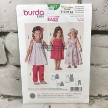 Burda Kids Easy Sewing Pattern #9437 Girls Sz 18Mos-6 Uncut - $9.89