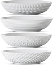 Maison Neuve Set of 4 White 34Oz Porcelain Dinner Bowls - Dishwasher-Saf... - $38.79