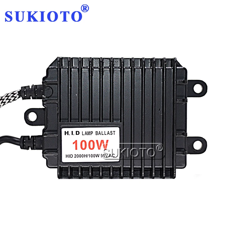 SUKIOTO Universal 12V 24V 100W High Power HID Xenon Ballast Block Ignition For - £44.15 GBP