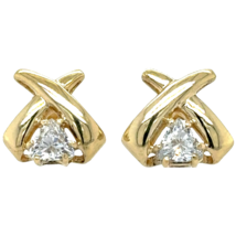 10k Yellow Gold CZ Earrings 2.8g - $293.02