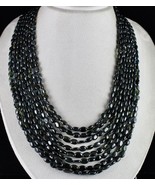 Elegant Natural Black Tourmaline Long Beads 8 L 898 Ct Gemstone Fashion ... - $14,445.21 MXN